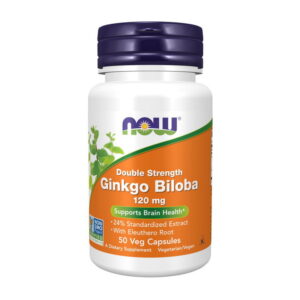 NOW Ginkgo Biloba 120 mg Double Strength 50 veg caps