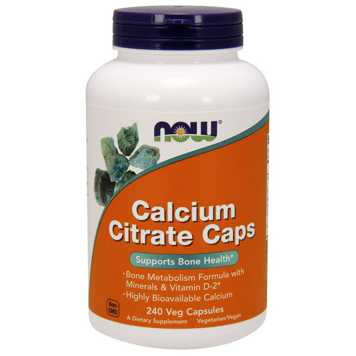 NOW Calcium Citrate Caps 240 veg caps
