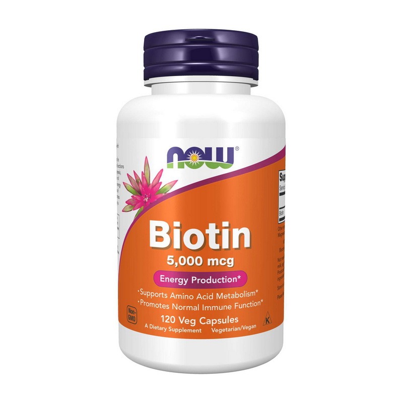NOW Biotin 5,000 mcg 120 veg caps