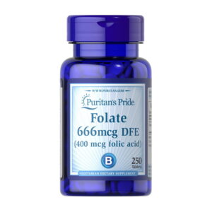 Puritan's Pride Folate 666 mcg DFE (Folic Acid 400 mcg) 250 tablet