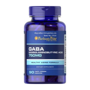 Puritan's Pride GABA (Gamma Aminobutyric Acid) 750 mg 90 capsules