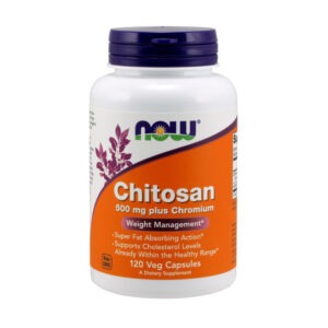 NOW Chitosan 500 mg plus Chromium 120 veg caps