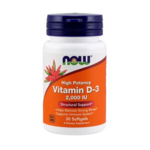 NOW Vitamin D-3 2000 IU 30 softgels