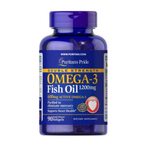 Puritan's Pride Omega-3 Fish Oil 1200 mg double strength 90 softgels