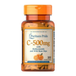 Puritan's Pride Vitamin C-500 mg with Bioflavonoids and Rose Hips 100 caplets