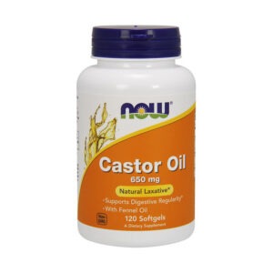 NOW Castor Oil 650 mg 120 softgels