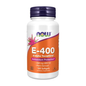 NOW E-400 Natural with d-Alpha Tocopherol 100 softgels