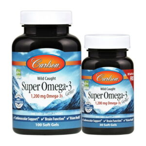 Carlson Labs Super Omega 3 1,200 mg wild caught 100+30 soft gels