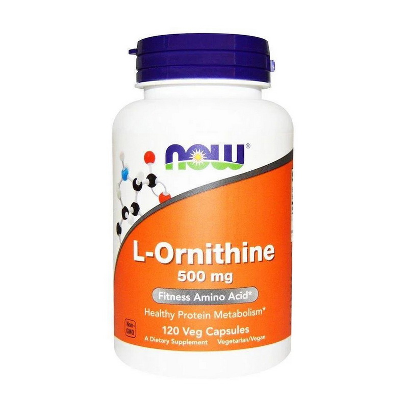 NOW L-Ornithine 500 mg 120 veg caps
