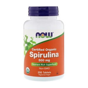 NOW Spirulina 500 mg certified organic 200 tabs