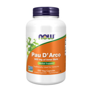 NOW Pau D'Arco 500 mg of Inner Bark 250 veg caps