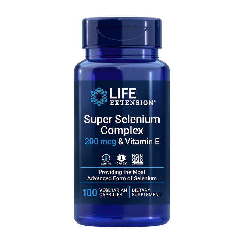 Life Extension Super Selenium Complex 200 mcg & Vitamin E 100 veg caps