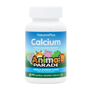 Natures Plus Animal Parade Calcium chewable for children 90 animal-shaped tabs vanilla sundale