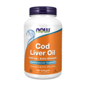 NOW Cod Liver Oil 1000 mg Extra Strength 180 softgels