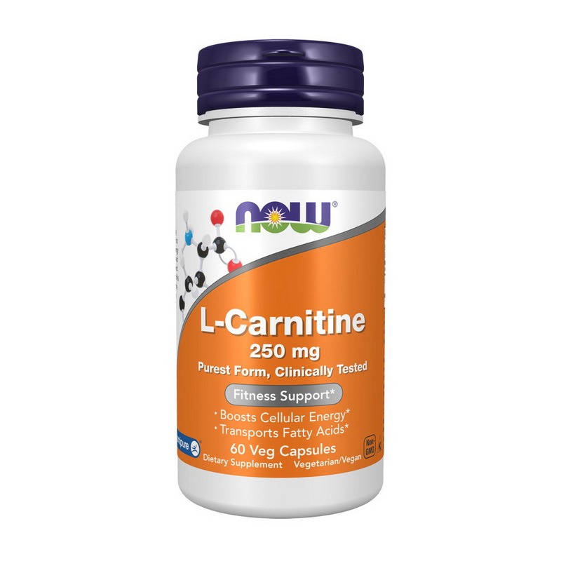 NOW L-Carnitine 250 mg purest form 60 caps