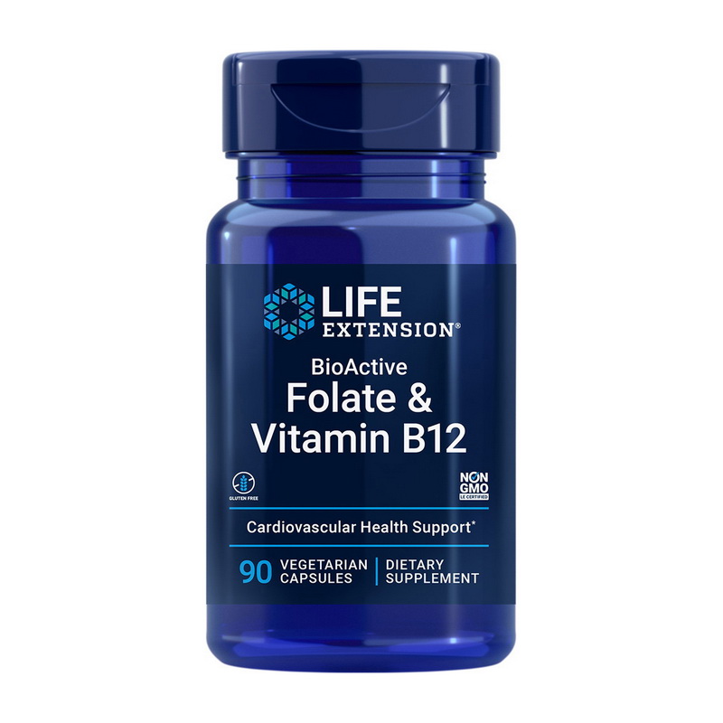 Life Extension Folate & Vitamin B12 90 veg caps