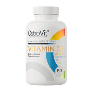 OstroVit Vitamin D3 2000 IU+K2+MK-7+C+Zn 60 caps