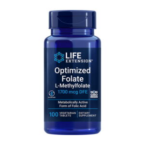 Life Extension Optimized Folate L-Methylfolate 1700 mcg DFE 100 veg tab