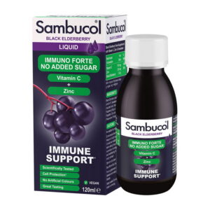 Sambucol Immuno Forte No Added Sugar + Vitamin C + Zinc Liquid 120 ml