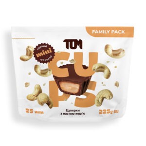 TOM peanut butter Цукерки з пастою кеш'ю чорний шоколад - Family Pack 225 g