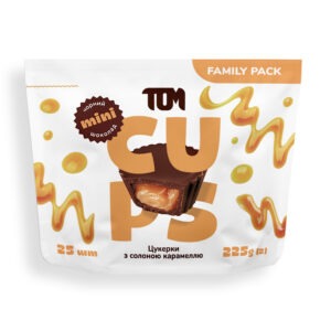 TOM peanut butter Цукерки з солоною карамеллю чорний шоколад - Family Pack 225 g