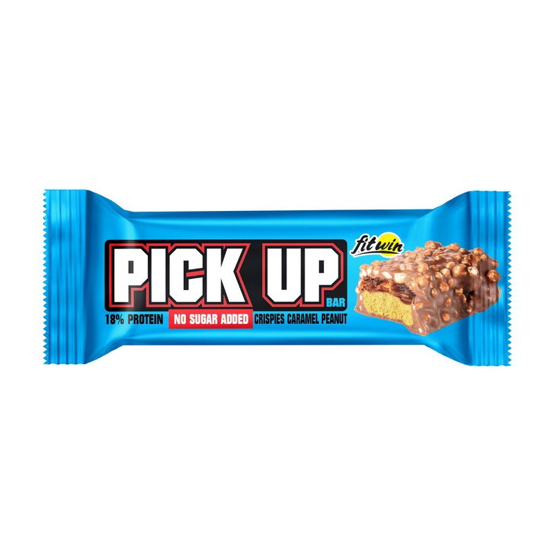 FitWin Pick Up Bar No Sugar Added 45 g crispies caramel peanut