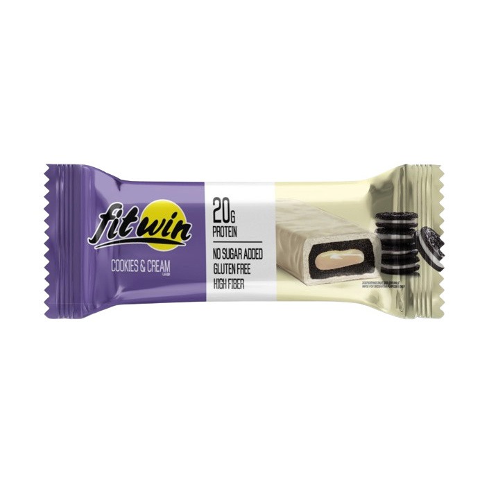 FitWin Fitwin Bar No Sugar Added 60 g cookies & cream
