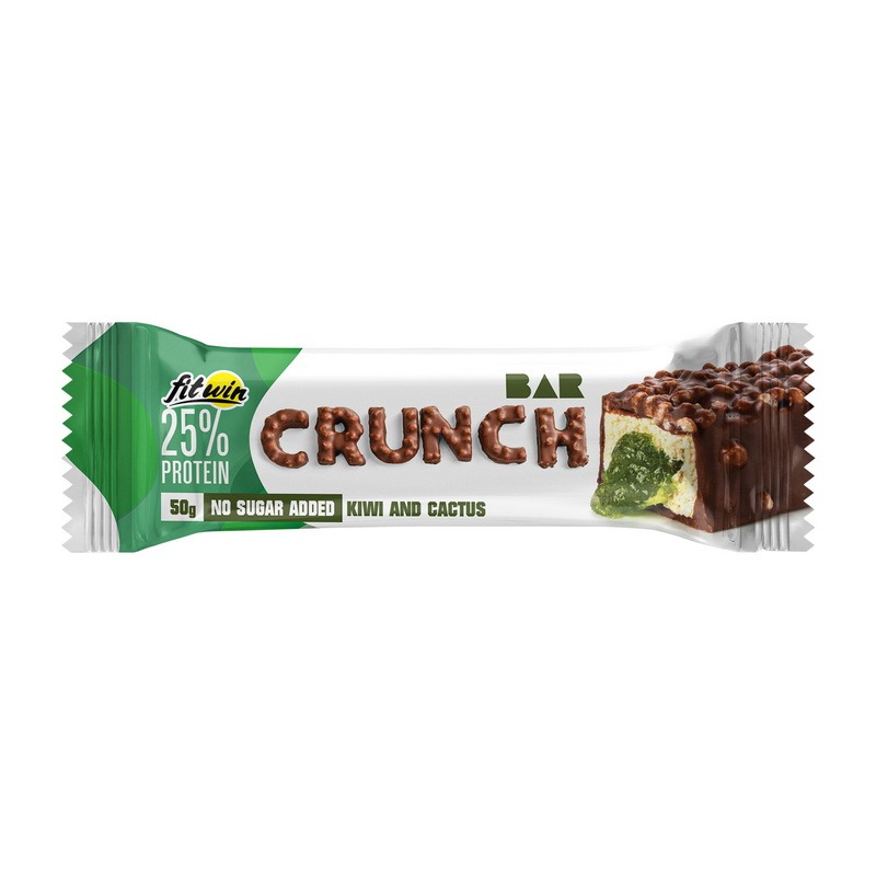 FitWin Crunch Bar No Sugar Added 50 g kiwi and cactus