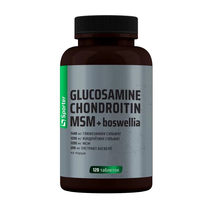 Sporter Glucosamine Chondroitin MSM + Boswellia 120 tab