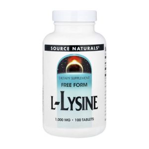 Source Naturals L-Lysine 1000 mg 100 tabs