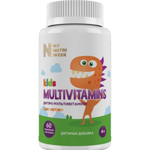 My Nutri Week Kids Multivitamins 60 jelly lozenges peach