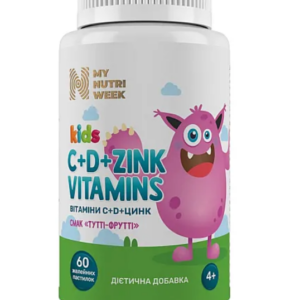 My Nutri Week Kids C+D+Zink Vitamins 60 jelly lozenges tutti-frutti