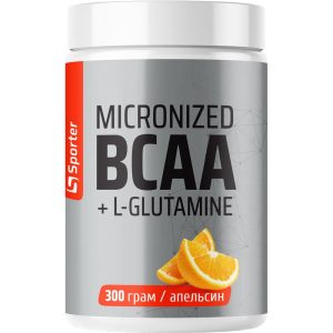 Sporter Micronized BCAA + L-Glutamine 300 g апельсин