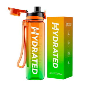 Brave U Hydrate Waterbottle 1 L orange/green